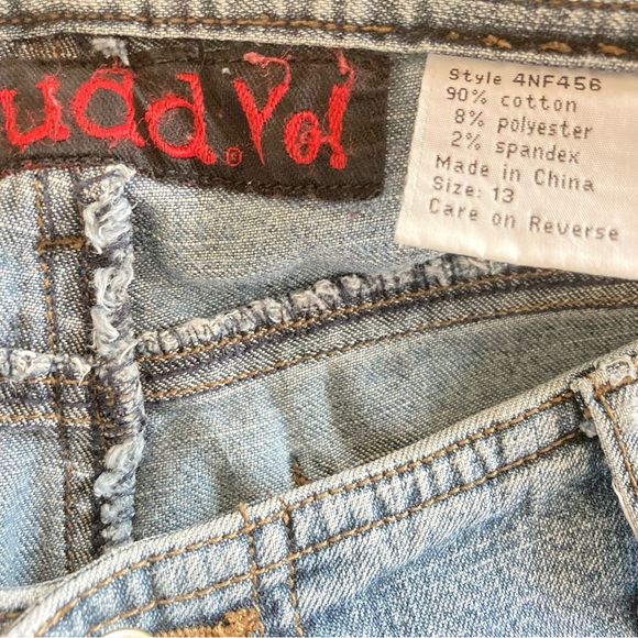 Sale Jeans Vintage Mudd jeans bootcut mid rise jeans distressed blue 34/31 - Picture 8 of 9